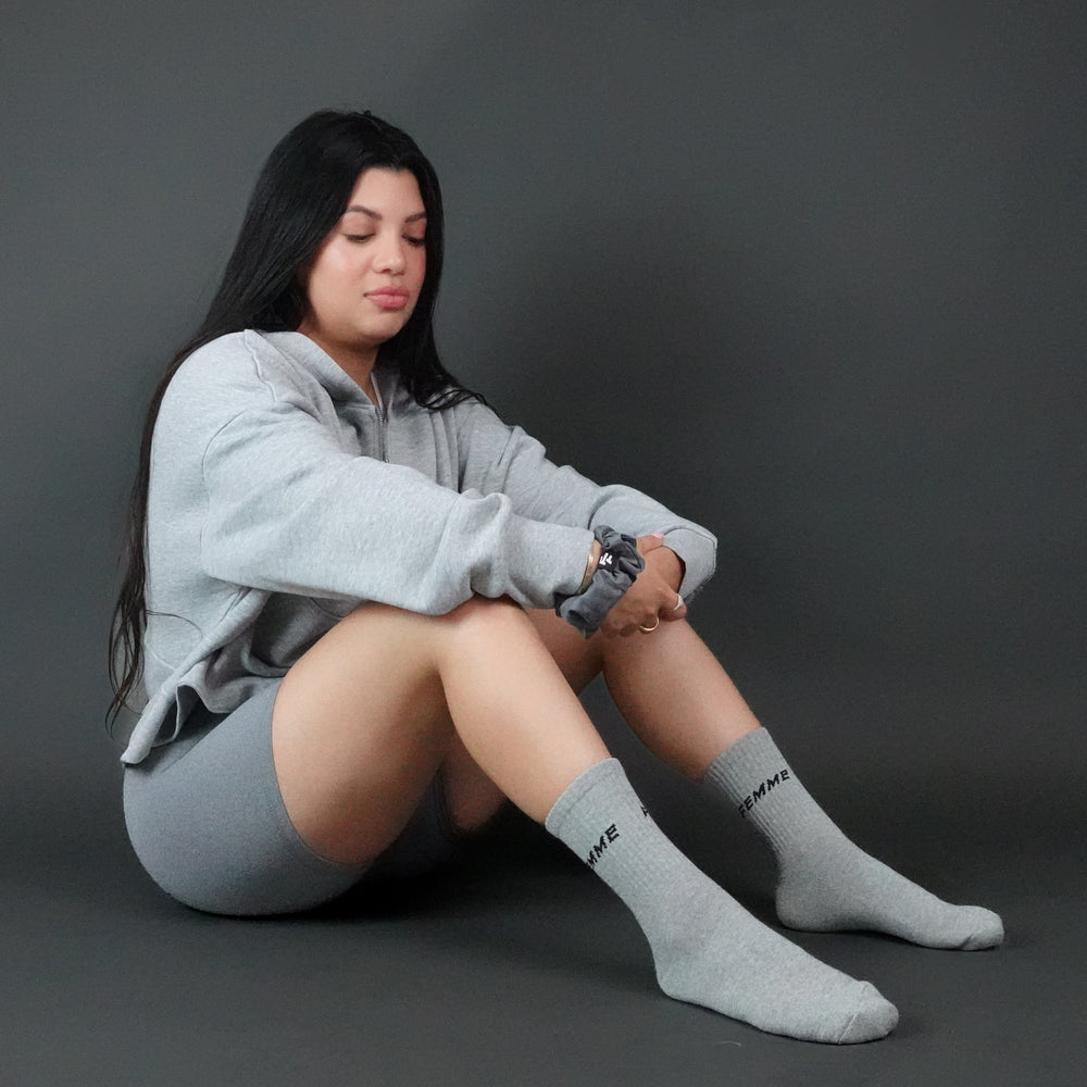 
                      
                        FEMME FIT SOCKS - GREY
                      
                    