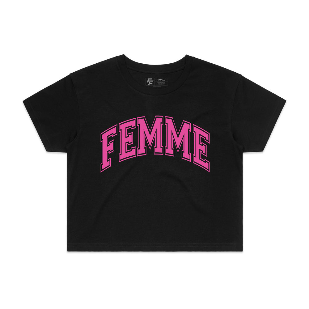 
                      
                        FEMME ARCH RELAX CROP TOP
                      
                    