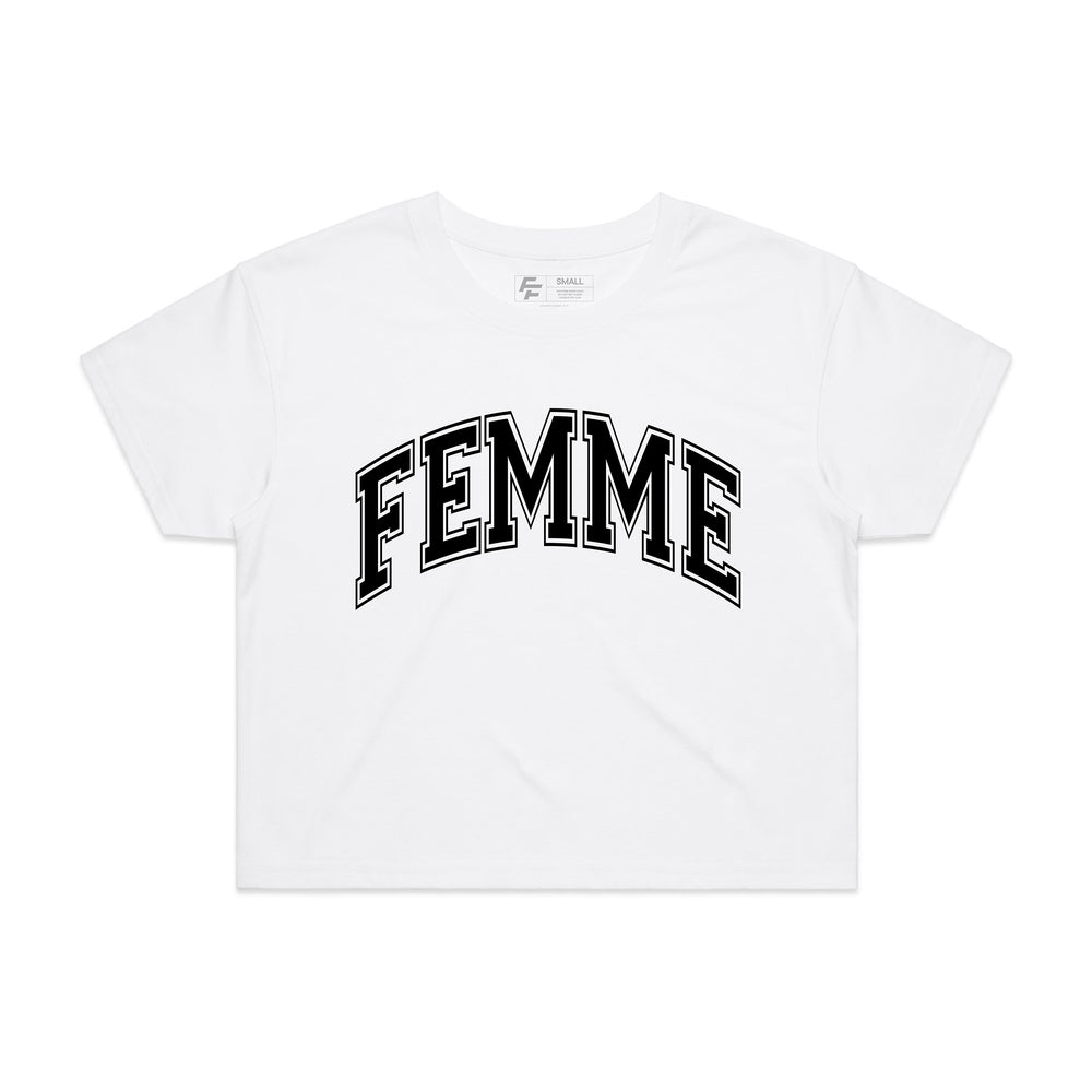 
                      
                        FEMME ARCH RELAX CROP TOP
                      
                    