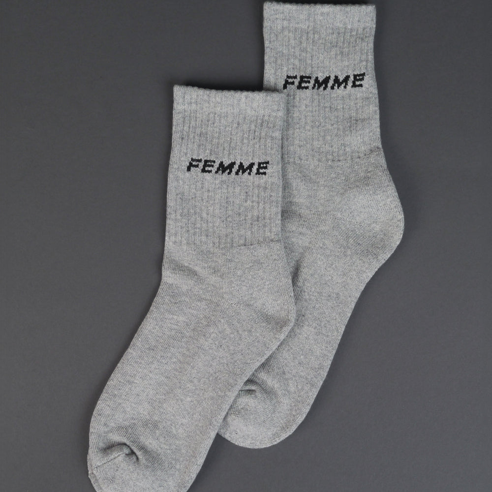 
                      
                        FEMME FIT SOCKS - GREY
                      
                    